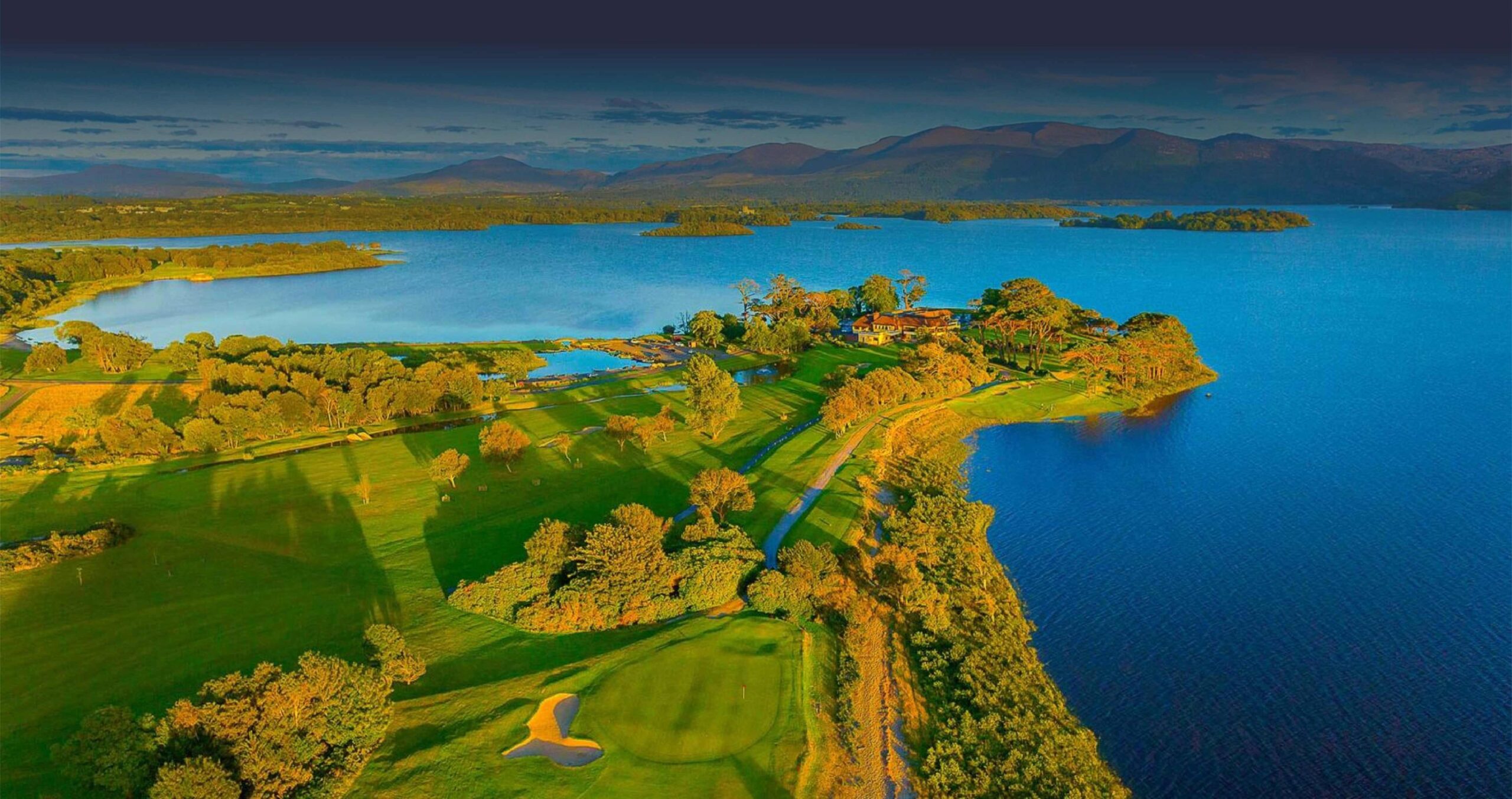 A scenic view from Killarney Golf & Fishing Club in County Kerry, Ireland.